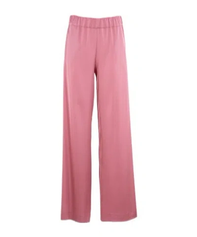 D Exterior Satin Trousers In Pink