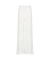 D Exterior D.exterior Crochet Wide Leg Pants In White