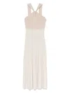 D Exterior Fine-knit Midi Dress In White