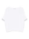 D Exterior D.exterior Boat Neck T-shirt In White In White
