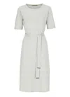 D Exterior D.exterior Zigzag Belted Dress In Gray