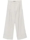 D Exterior Herringbone Trousers In Gray