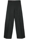 D Exterior High-waist Palazzo Pants In Black