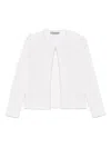 D Exterior Dexterior Textured Ivory Jacket With Embellishments In White
