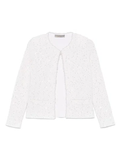 D EXTERIOR D.EXTERIOR WHITE COTTON BLENDED JACKET