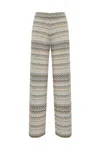 D Exterior Jacquard Trousers In Cotton And Viscose Lurex Blend In Multi