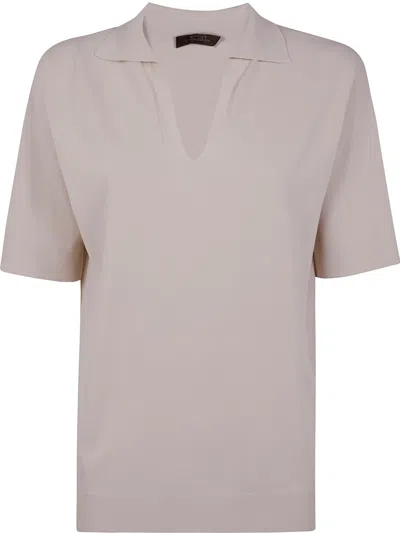 D Exterior D. Exterior Long Polo Shirt By D. Exterior In Neutral