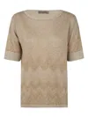 D Exterior Knitted T-shirt In Neutral