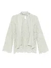 D Exterior Lace Blouse In Multi