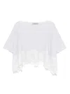 D Exterior Lace-detail Top In White