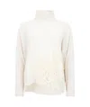 D Exterior Cashmere And Wool Sweater With Embroidery In Neutral