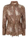 D Exterior D. Exterior Macrame Lace Blouse By D. Exterior In Brown