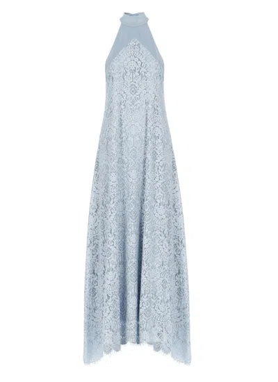 D Exterior Light Blue Lace Dress