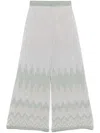 D Exterior Dexterior Wide-leg Trousers With Textured Zigzag Pattern