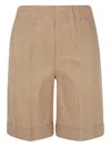 D Exterior D.exterior Linen Stretch Delave Shorts In 中性色