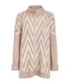 D Exterior Jacquard Cardigan In Neutral