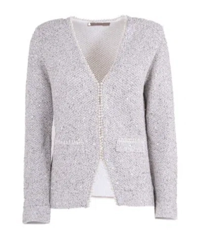 D Exterior D.exterior Pearl Trim Jacket In White