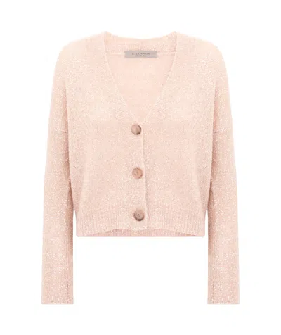 D Exterior Long-sleeved Knitted Cardigan In Neutral
