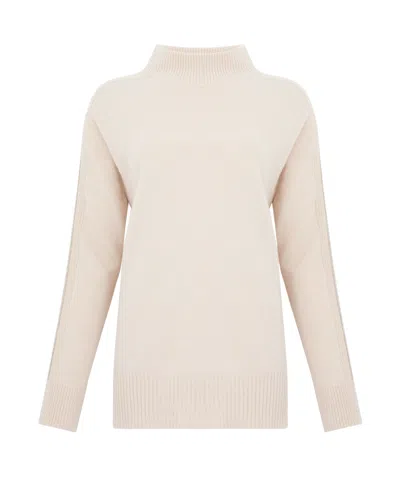 D Exterior D.exterior Mock Neck Sweater In Neutral