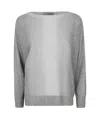D Exterior D.exterior Funded Lux Long Sleeves Oversized T-shirt In Gray