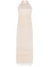 D Exterior Lurex Midi Dress In Neutral