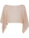 D Exterior D.exterior Silk Georgette Cape In Neutral