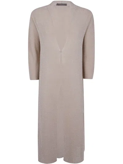 D Exterior D. Exterior Lux Long Cardigan In Neutral