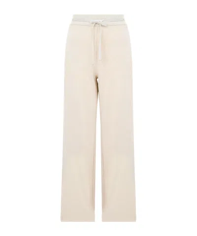 D Exterior Mélange-effect Track Pants In Neutral