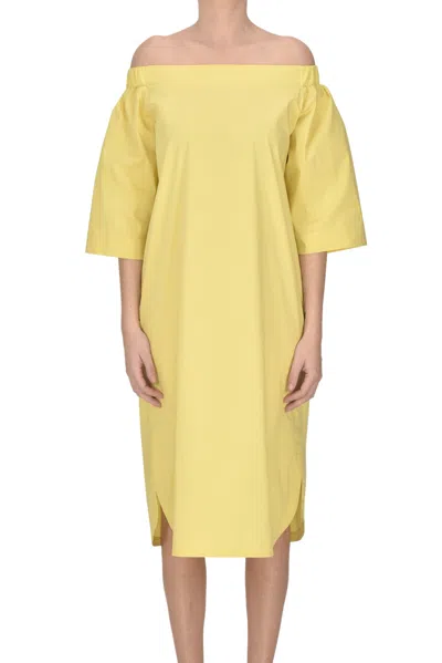 D Exterior Off The Shoulders Dress In Yellow