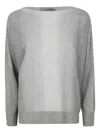 D Exterior D.exterior Funded Lux Long Sleeves Oversized T-shirt In Gray