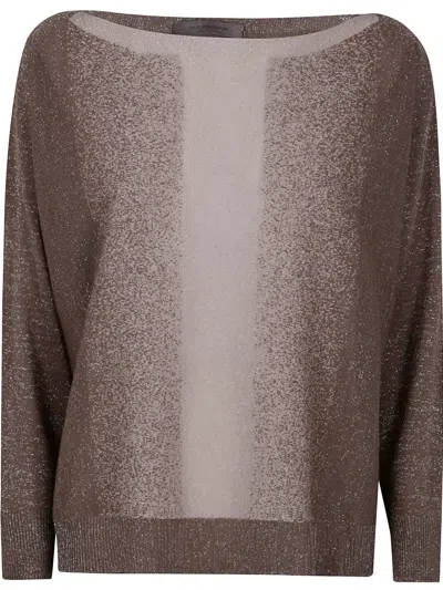 D Exterior D. Exterior Funded Lux Long Sleeves Oversized T-shirt In Brown