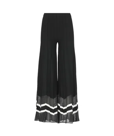 D EXTERIOR D.EXTERIOR SHEER HEM WIDE LEG PANTS