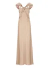 D Exterior D.exterior Knotted Maxi Dress In Neutral