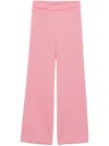 D Exterior Dexterior Wide-leg Pink Trousers With Soft Texture In Pink