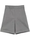D Exterior Pressed-crease Shorts In Gray