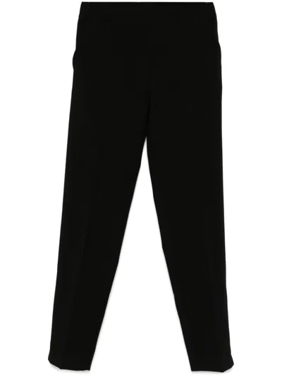 D Exterior Pressed Crease Trousers In Black