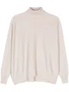D Exterior Roll-neck Jumper In Neutral