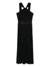 D Exterior Sequin-embellished Maxi Dress In Black