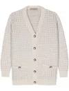 D Exterior Sequinned Cardigan In Neutral