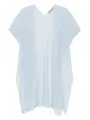 D Exterior Silk Coat In Blue