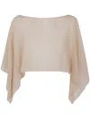 D Exterior D.exterior Silk Georgette Cape In Neutral