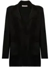D Exterior Single-breasted Blazer In Black