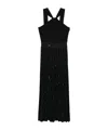 D Exterior Dexterior Fitted Black Dress With Unique Knot Detail In Black