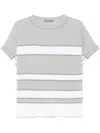 D Exterior Striped T-shirt In Gray