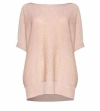 D Exterior D. Exterior Vanise Lux Short Sleeves Oversized Sweater In Pink
