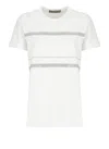 D Exterior D.exterior Cotton Jersey Chain Drop T-shirt In White