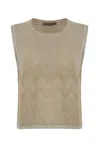 D Exterior Top Degrade In Viscose And Lurex In Brown