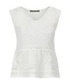 D Exterior D.exterior Sleeveless Crochet Top In White