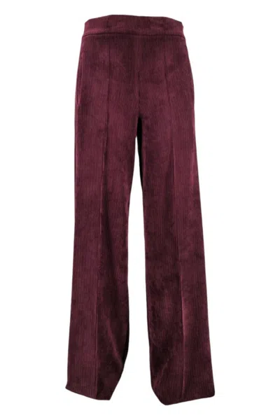 D Exterior D.exterior Trousers Bordeaux In Multi