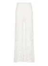 D Exterior D.exterior Crochet Wide Leg Pants In White